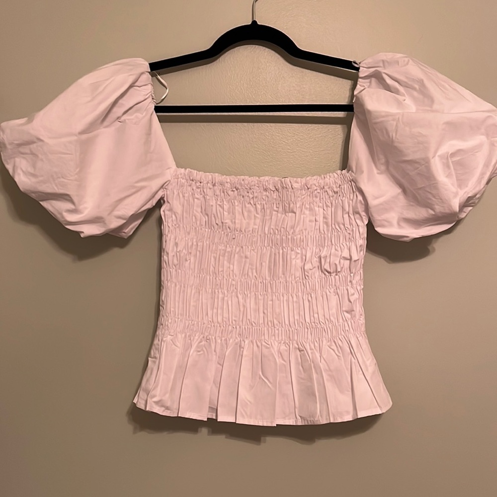 ASTR puff sleeve smock top